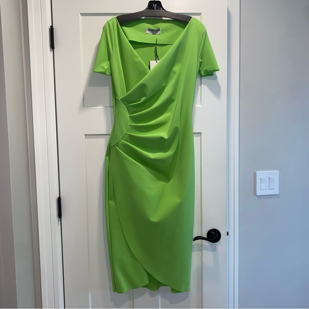 Chiara Boni Lime Asymmetrical Dress